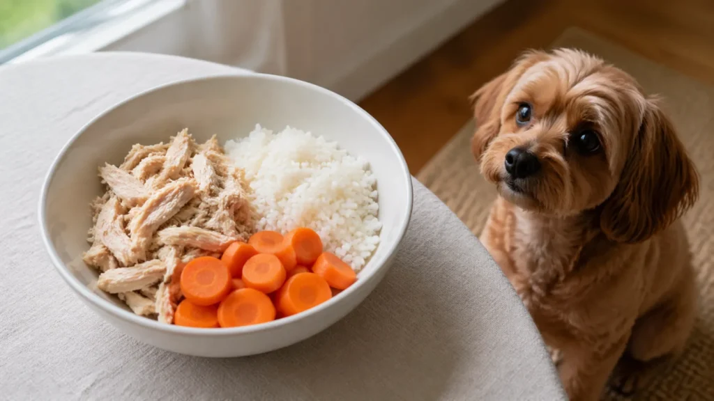 homemade chicken and rice dog food
